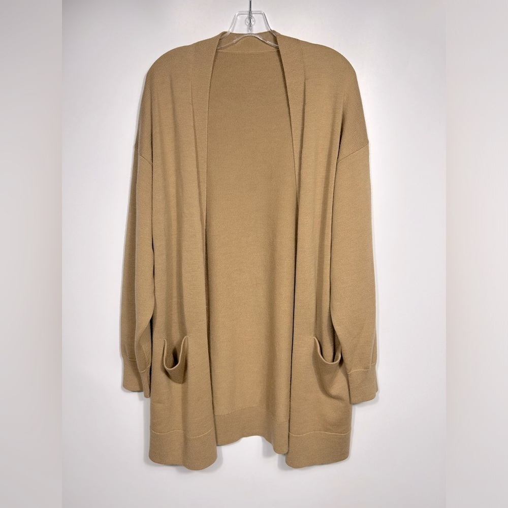 Aritzia Wilfred Merino Wool Unwind Cardigan Tan Size S